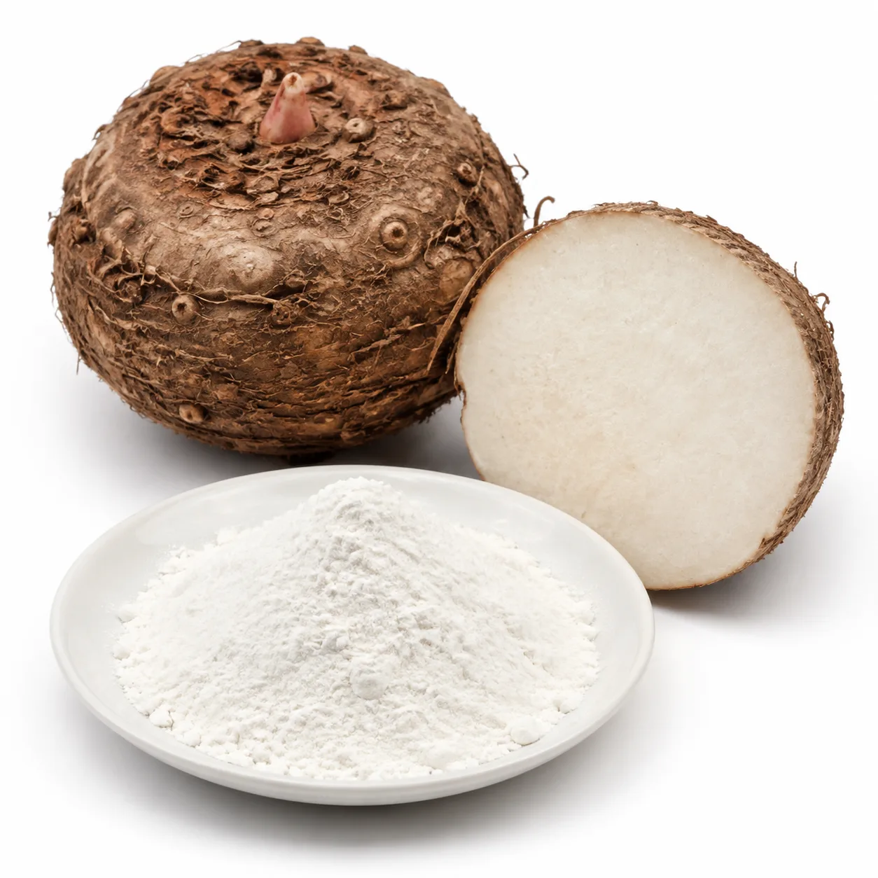 Umbi konjac dan serbuk glucomannan, sumber bahan SlimBiome