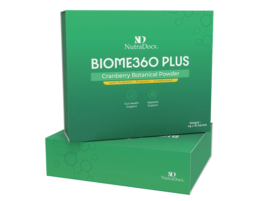Dua kotak BIOME360 PLUS bertindan